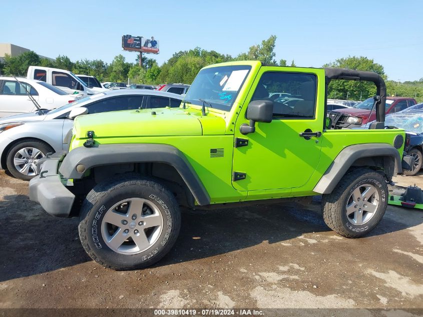 2012 Jeep Wrangler Sport VIN: 1C4GJWAG3CL237904 Lot: 39810419