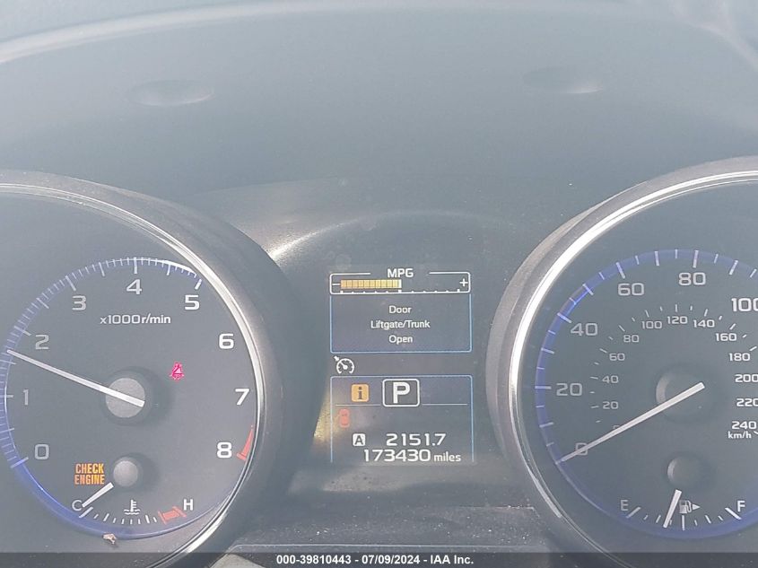 2015 Subaru Outback 2.5I Limited VIN: 4S4BSALC3F3258921 Lot: 39810443