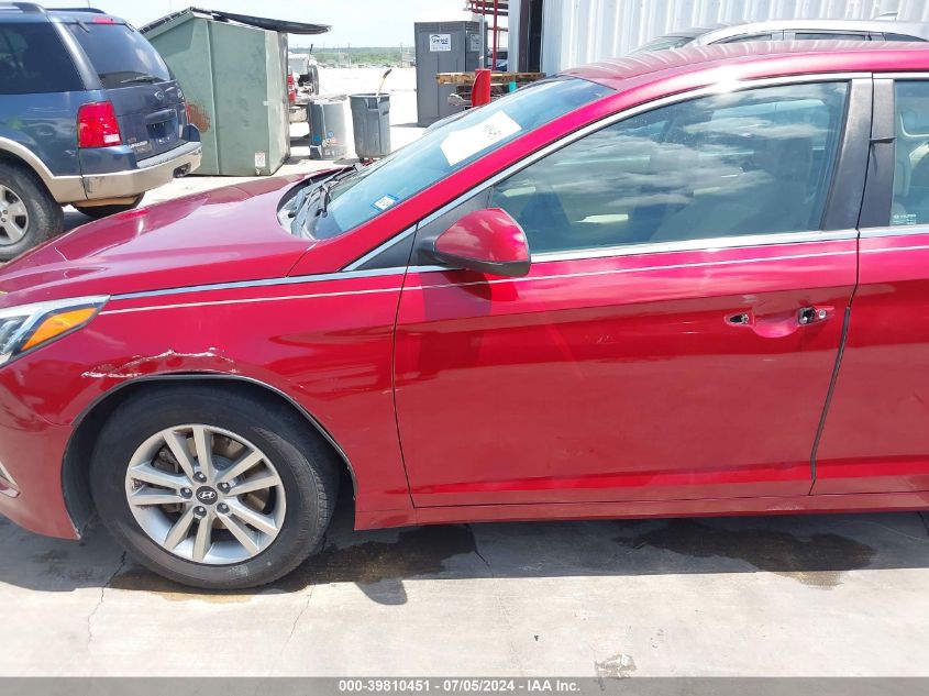 2015 Hyundai Sonata Se VIN: 5NPE24AF5FH244457 Lot: 39810451