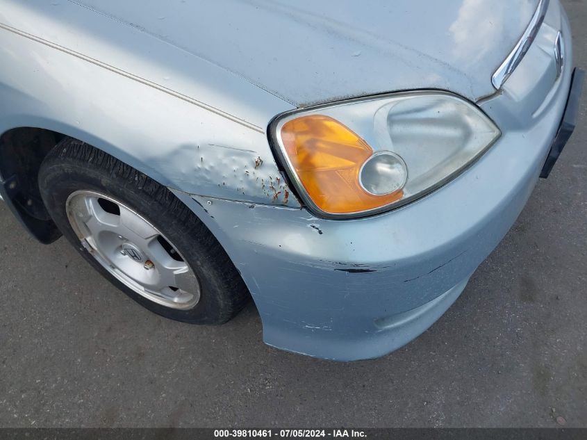 2003 Honda Civic Hybrid VIN: JHMES966X3S019145 Lot: 39810461