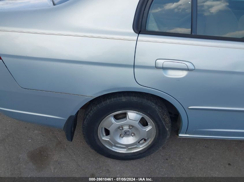 2003 Honda Civic Hybrid VIN: JHMES966X3S019145 Lot: 39810461