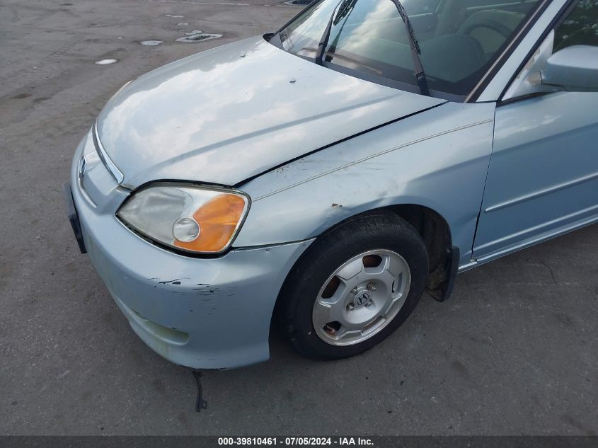 2003 Honda Civic Hybrid VIN: JHMES966X3S019145 Lot: 39810461