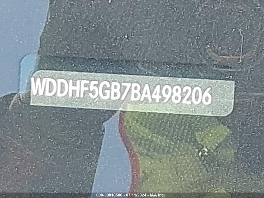 2011 Mercedes-Benz E 350 E 350 Sport VIN: WDDHF5GB7BA498206 Lot: 39810500