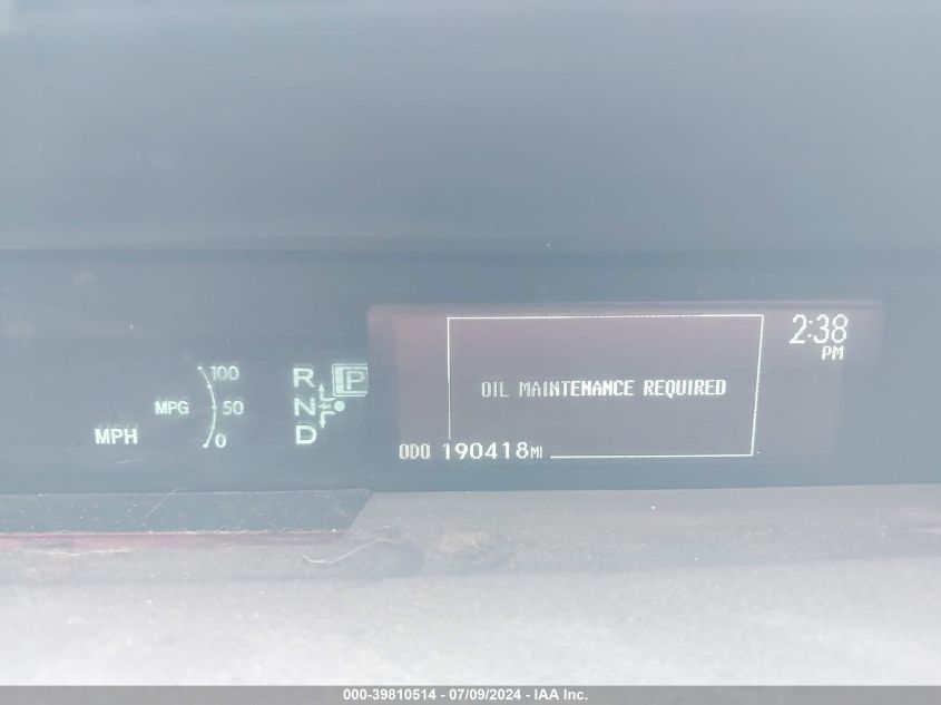 2011 Toyota Prius Two VIN: JTDKN3DU8B1477667 Lot: 39810514