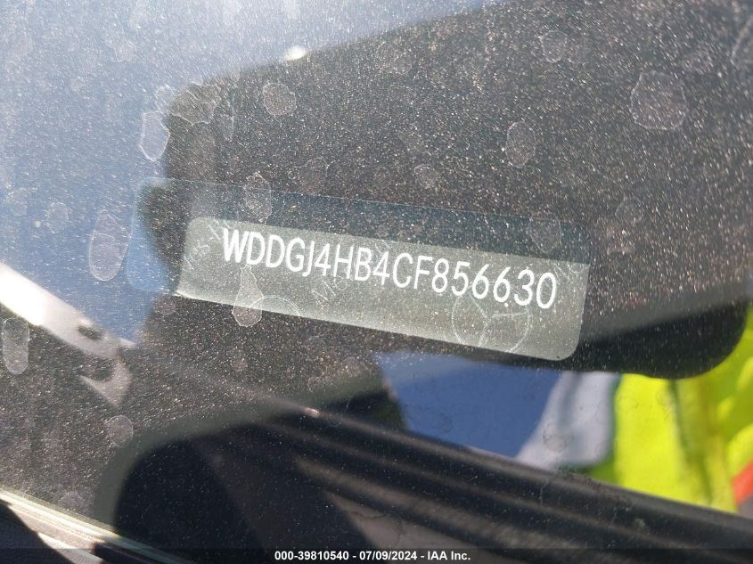 2012 Mercedes-Benz C 250 250 VIN: WDDGJ4HB4CF856630 Lot: 39810540