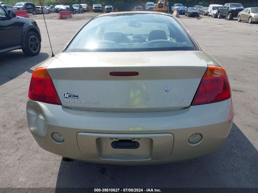 2001 Chrysler Sebring Lx VIN: 4C3AG42H01E107888 Lot: 39810627