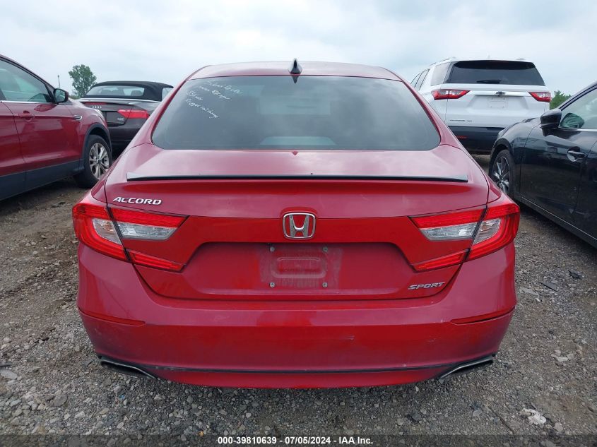 2021 Honda Accord Sport VIN: 1HGCV1F3XMA074954 Lot: 39810639