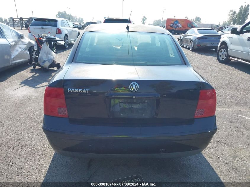 2000 Volkswagen Passat Gls VIN: WVWMA23B9YP169900 Lot: 39810746