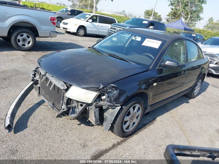 2000 Volkswagen Passat Gls VIN: WVWMA23B9YP169900 Lot: 39810746