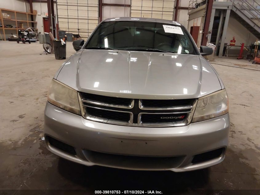 2013 Dodge Avenger Se VIN: 1C3CDZAB7DN657705 Lot: 39810753