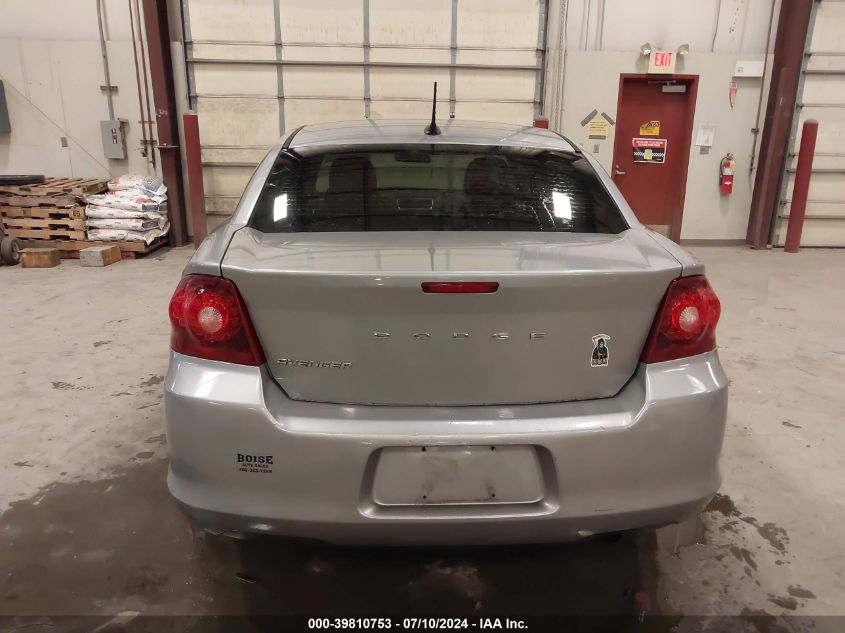 2013 Dodge Avenger Se VIN: 1C3CDZAB7DN657705 Lot: 39810753