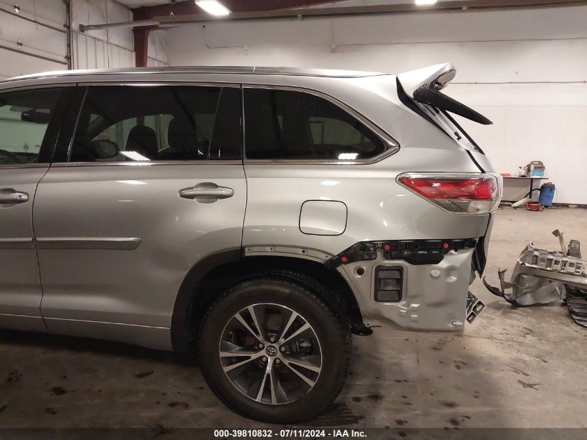 2016 Toyota Highlander Xle V6 VIN: 5TDJKRFH6GS228947 Lot: 39810832