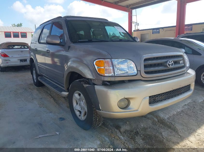 2002 Toyota Sequoia Sr5 V8 VIN: 5TDZT34A22S069520 Lot: 39811040