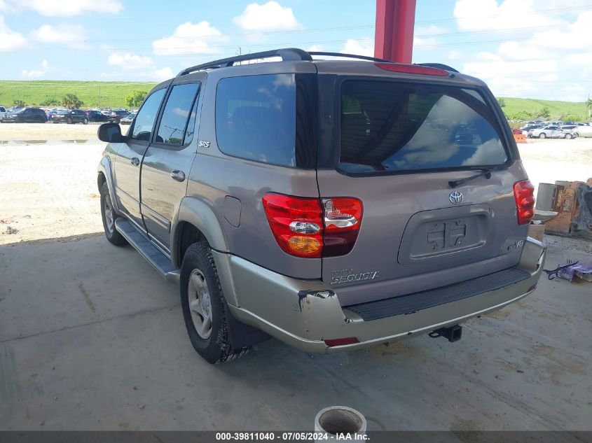 2002 Toyota Sequoia Sr5 V8 VIN: 5TDZT34A22S069520 Lot: 39811040