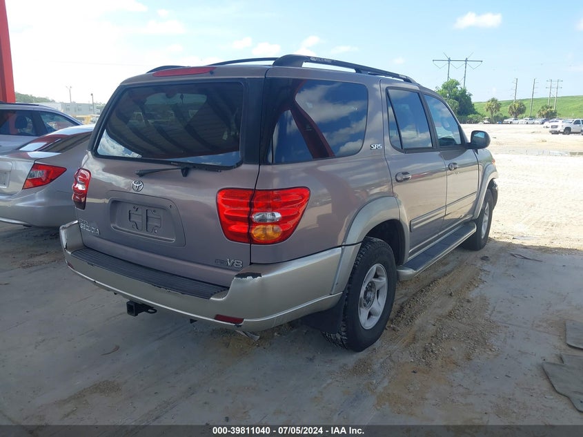 2002 Toyota Sequoia Sr5 V8 VIN: 5TDZT34A22S069520 Lot: 39811040