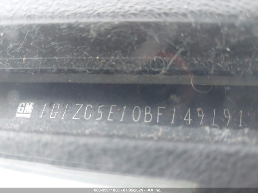 2011 Chevrolet Malibu 1Lt VIN: 1G1ZC5E10BF149191 Lot: 39811050
