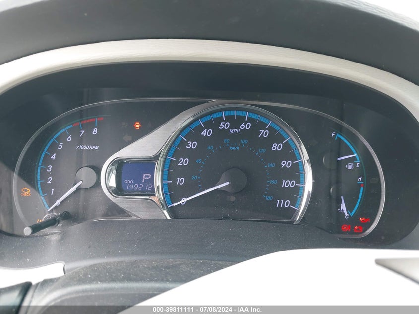 2012 Toyota Sienna Xle V6 8 Passenger VIN: 5TDYK3DC2CS188850 Lot: 39811111