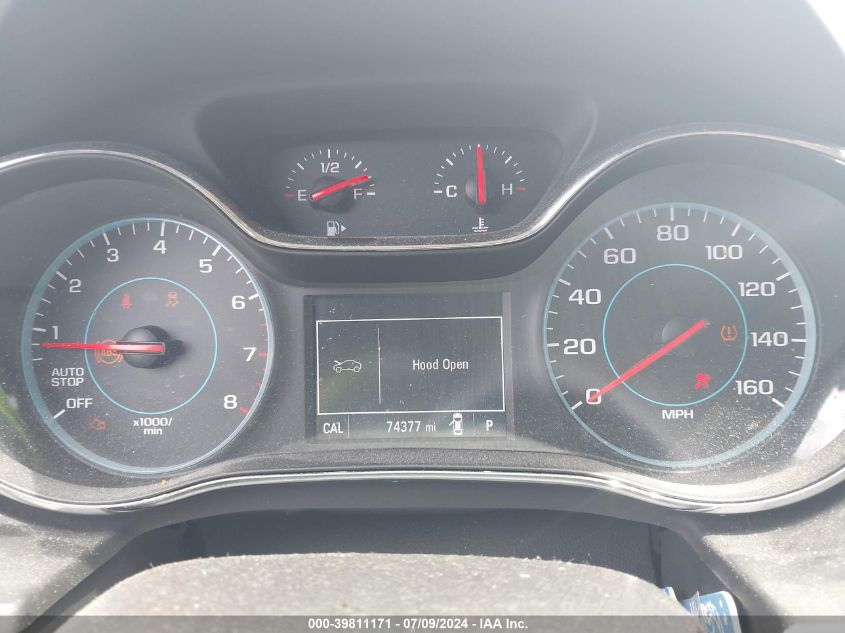 2017 Chevrolet Cruze Lt VIN: 3G1BE6SM9HS565793 Lot: 39811171