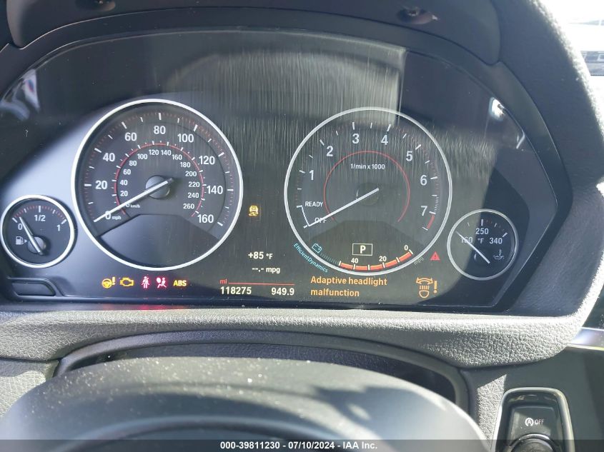 2015 BMW 328I I VIN: WBA3A5G54FNS85786 Lot: 39811230