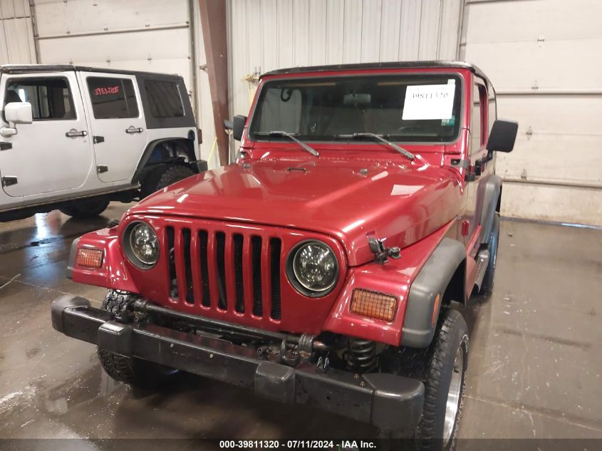 1997 Jeep Wrangler Sahara VIN: 1J4FY49S7VP496020 Lot: 39811320