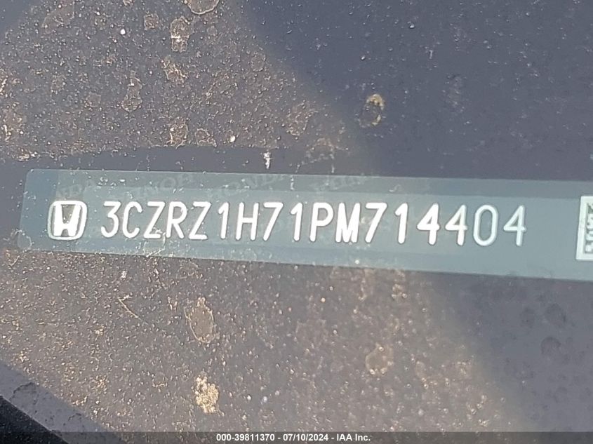 2023 HONDA HR-V 2WD EX-L - 3CZRZ1H71PM714404