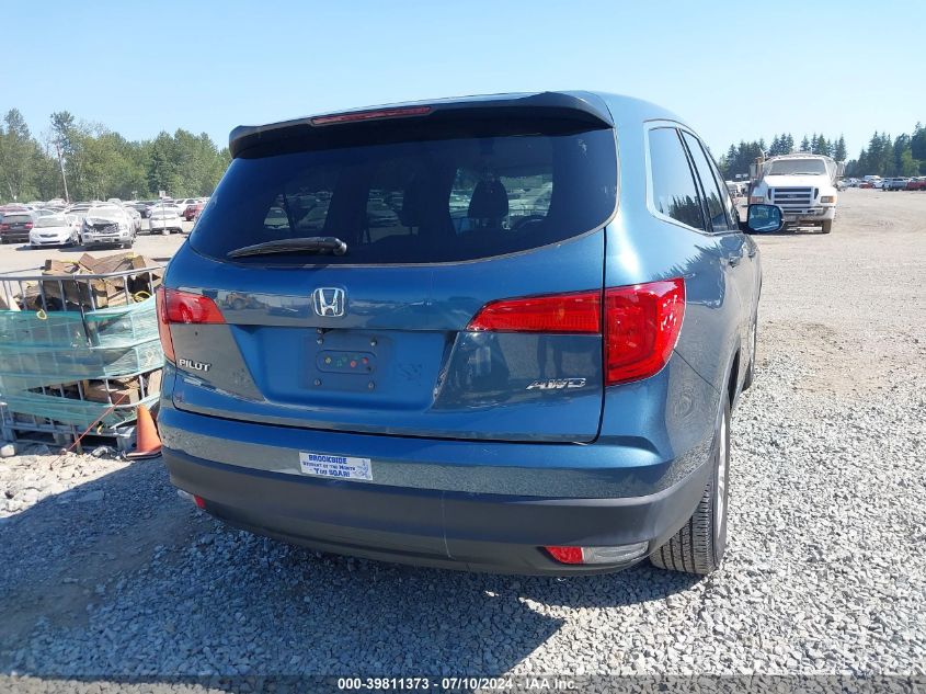 2016 Honda Pilot Lx VIN: 5FNYF6H11GB051648 Lot: 39811373