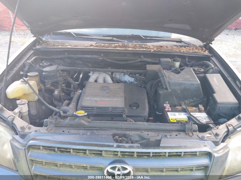 2003 Toyota Highlander Limited V6 VIN: JTEGF21A930072508 Lot: 39811406