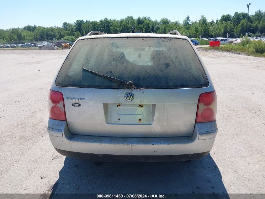 2001 Volkswagen Passat Gls VIN: WVWVD63B01E247503 Lot: 39811450