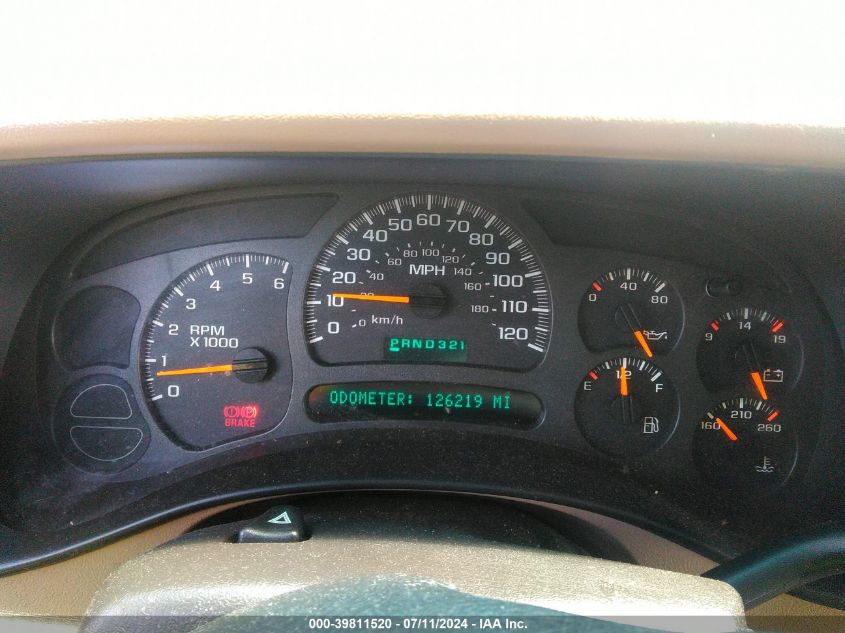 2003 Chevrolet Tahoe Lt VIN: 1GNEK13Z13J186623 Lot: 39811520