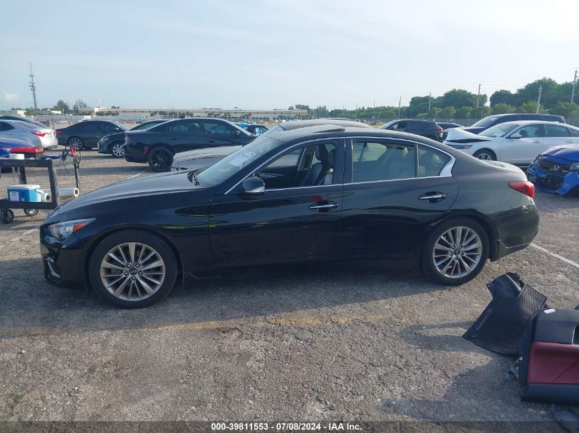 2021 Infiniti Q50 Luxe VIN: JN1EV7BP9MM702751 Lot: 39811553