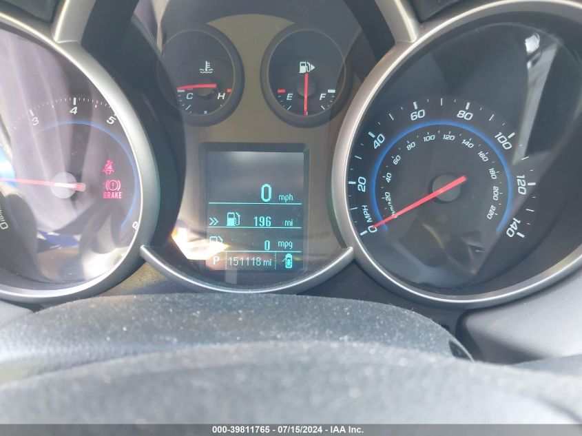 2012 Chevrolet Cruze Ls VIN: 1G1PC5SH1C7164688 Lot: 39811765