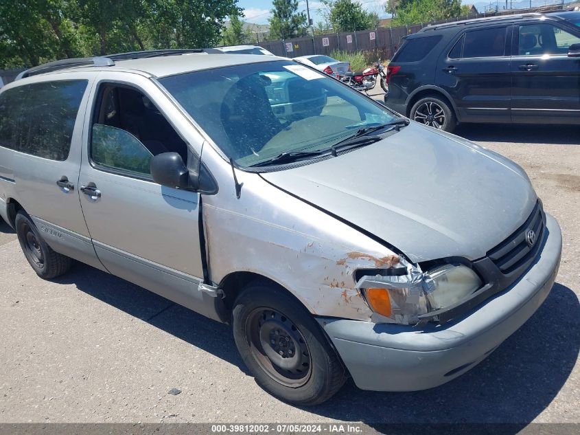 2001 Toyota Sienna Le VIN: 4T3ZF13C21U349840 Lot: 39812002