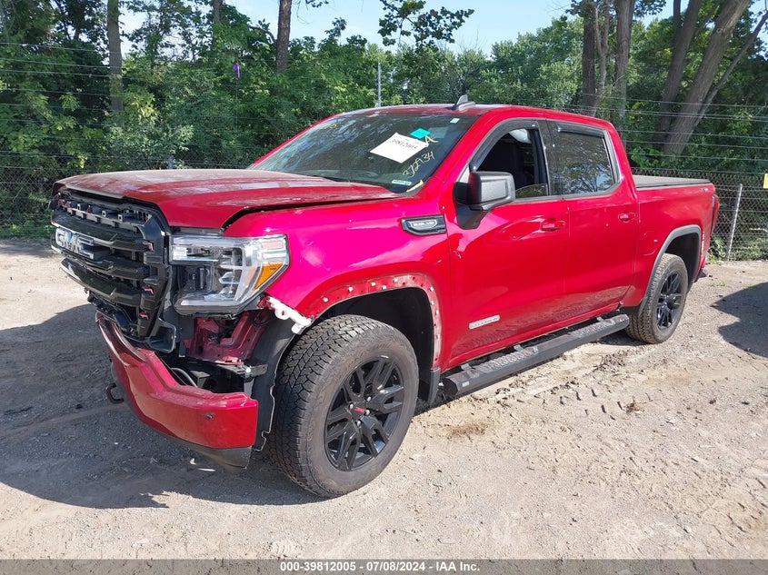 2021 GMC SIERRA 1500 4WD  SHORT BOX ELEVATION - 3GTU9CED4MG475172