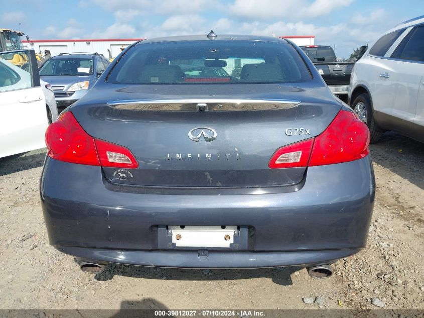 2012 Infiniti G25 VIN: JN1DV6AR3CM731007 Lot: 39812027