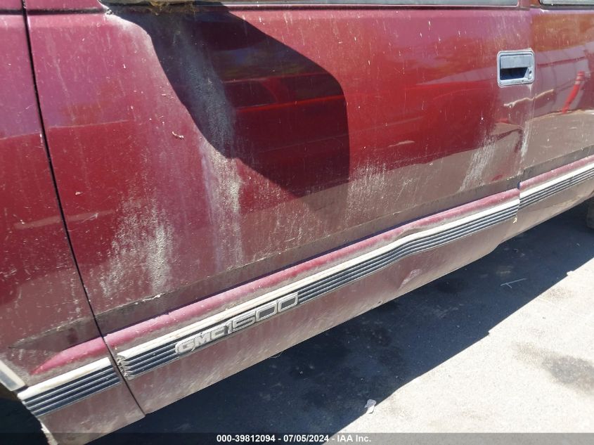 1997 GMC Sierra 1500 Sl Wideside VIN: 1GTEK19MXVE509700 Lot: 39812094