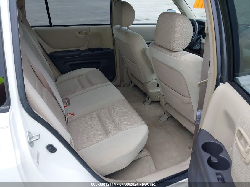 2001 Toyota Highlander V6 VIN: JTEHF21A810004525 Lot: 39812114