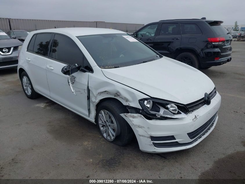 2017 Volkswagen Golf S/Wolfsburg/Se/Sel VIN: 3VW217AU3HM023424 Lot: 39812280