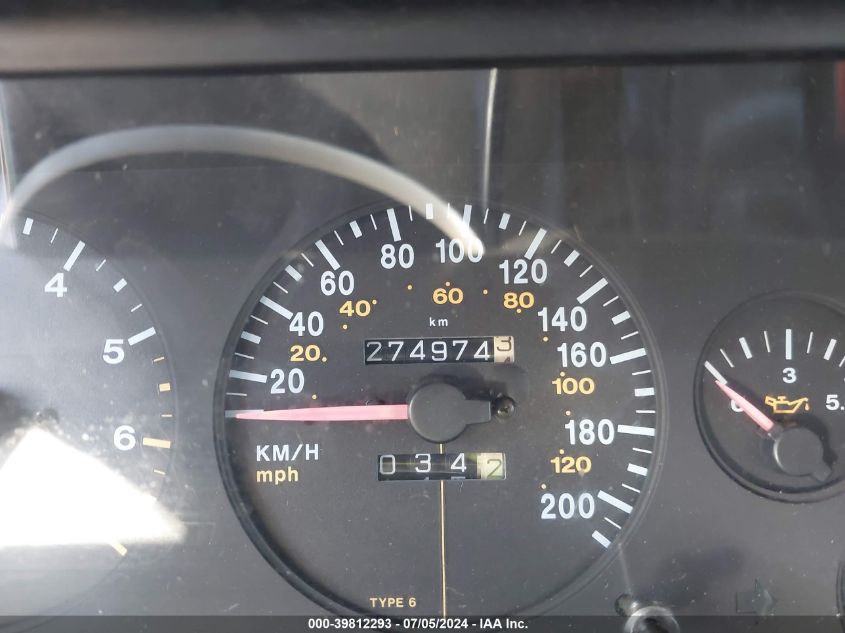 1993 Jeep Grand Cherokee Limited VIN: 1J4GZ78Y2PC707708 Lot: 39812293