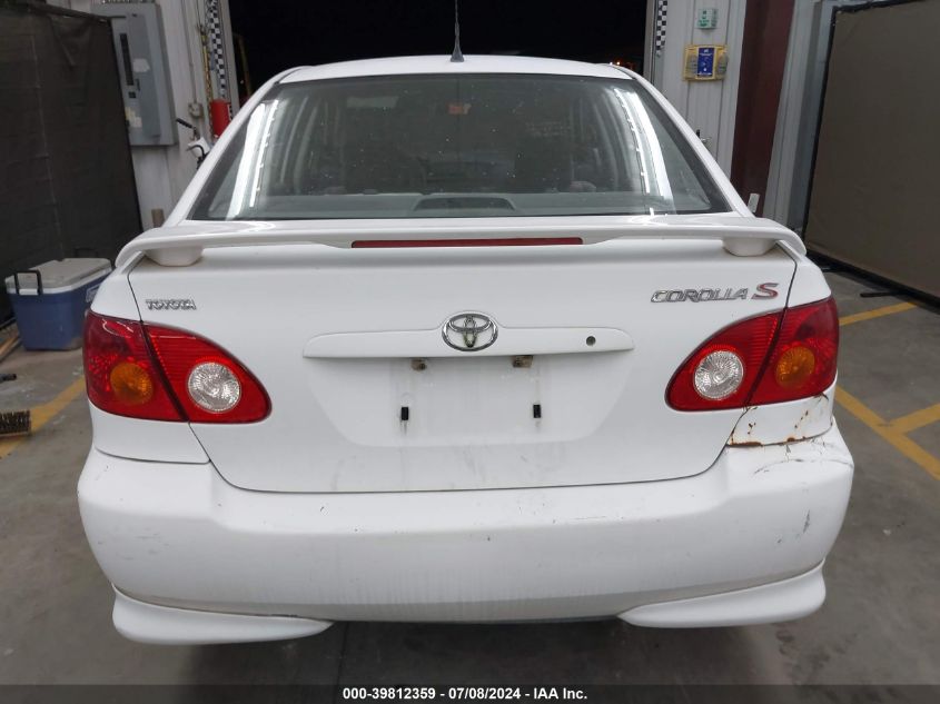 2003 Toyota Corolla S VIN: 1NXBR32E83Z006260 Lot: 39812359