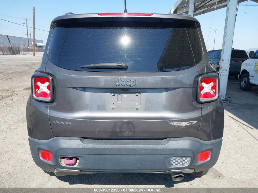 2017 Jeep Renegade Trailhawk 4X4 VIN: ZACCJBCB0HPF73652 Lot: 39812390