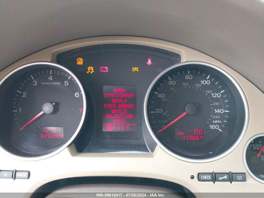 2006 Audi A4 1.8T VIN: WAUAC48H46K009114 Lot: 39812417