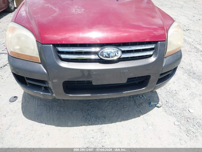 2007 Kia Sportage Lx V6 VIN: KNDJF723977343989 Lot: 39812487