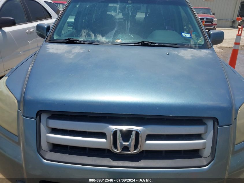 2006 Honda Pilot Ex-L VIN: 5FNYF28516B035881 Lot: 39812546