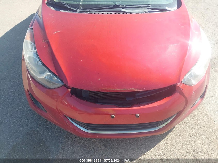 2013 Hyundai Elantra Gls VIN: KMHDH4AE9DU767108 Lot: 39812551