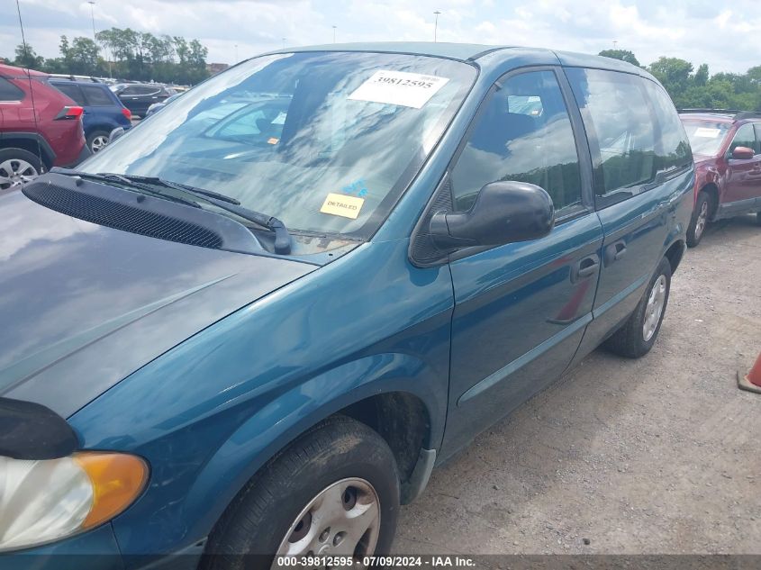 2002 Dodge Caravan Se VIN: 1B4GP25B22B740623 Lot: 39812595
