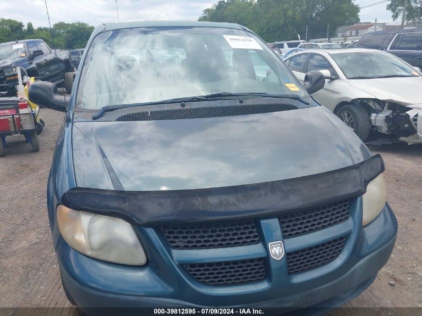 2002 Dodge Caravan Se VIN: 1B4GP25B22B740623 Lot: 39812595