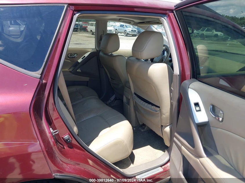 2010 Nissan Murano Sl VIN: JN8AZ1MU5AW007204 Lot: 39812640