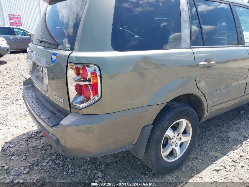 2007 Honda Pilot Ex-L VIN: 5FNYF186X7B007436 Lot: 39812655