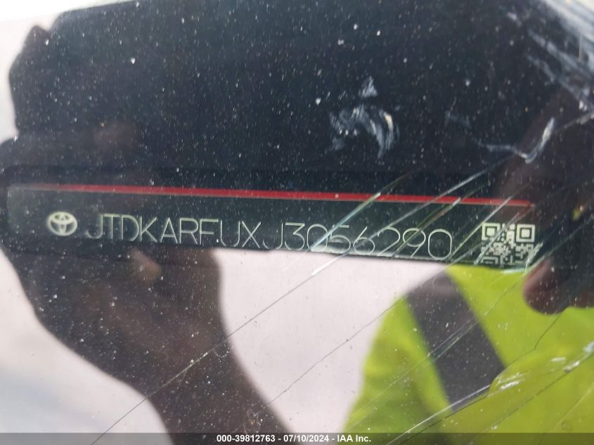 2018 Toyota Prius Three VIN: JTDKARFUXJ3056290 Lot: 39812763