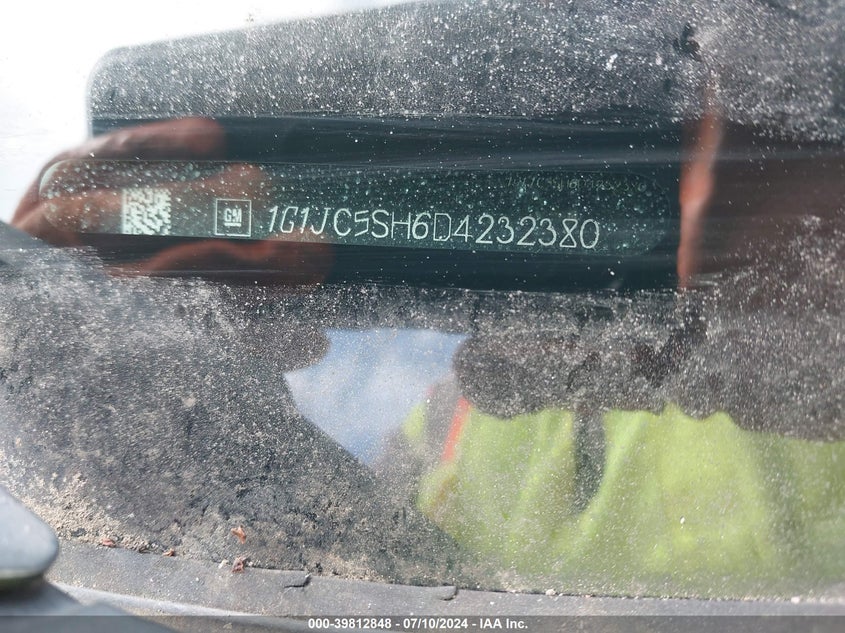 2013 Chevrolet Sonic Lt VIN: 1G1JC5SH6D4232380 Lot: 39812848